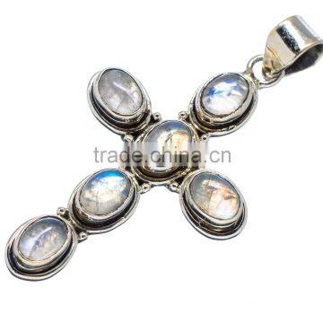 RAINBOW MOONSTONE PENDANT 925 Sterling Silver Pendant, SILVER JEWELRY EXPORTER,SILVER JEWELRY WHOLESALE