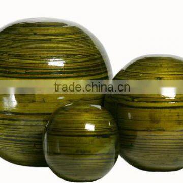 High quality best selling eco friendly Red Oil spun Bamboo Ball from Vietnam from vietnam