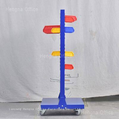 HN-PAF6 Portable Tool Hanging Rack for Phoenix Aerospace MRO Facilities, Double-Sided Louvered Panel Cart for Precision Parts Storage photo-2