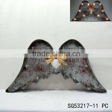 religious item led wall hanging metal angel wings craft