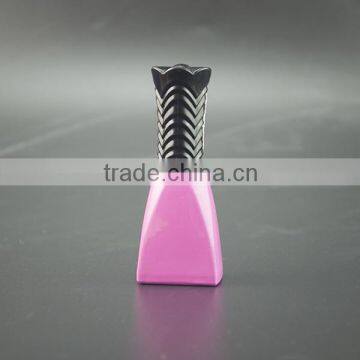 fashionablel coloured pyramid nail polish glass bottles wholesale 11ml with cap and brush