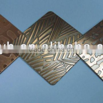 stainless steel pattern bronze coated sheets