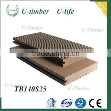 Anti-Slip WPC Solid Decking Wood Plastic Composite Outdoor Flooring for Swimming Pool