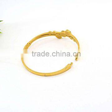 New Fashion Girls Tops 316l Stainless Steel Jewelry Gold Bangel Bracelet photo-5
