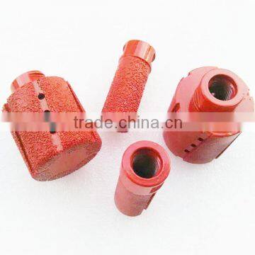 Zero tolerance drum wheel for polishing and grinding stone edge, vacuum brazed, metal bond, resin bond