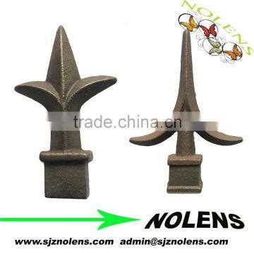 Wrought Cast iron forging iron metal fence finial/Grey iron casting spear points
