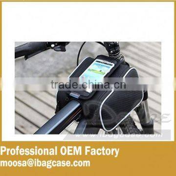 The unique double bicycle top tube bike frame bag for iphone 6