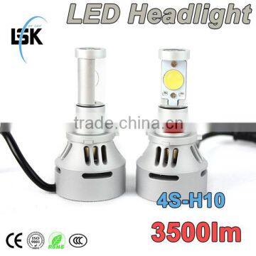 Super powerful 4s led headlight h10 7000lm per set 5 color changeable Lanseko factory direct