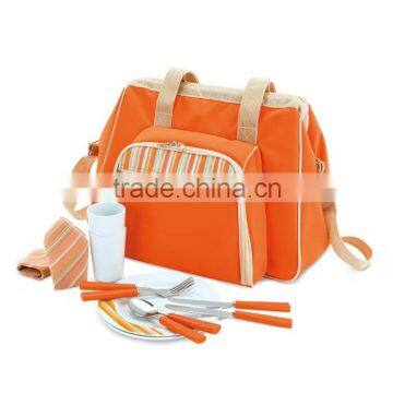 various color handled style 2 person picnic cooler bag for girls