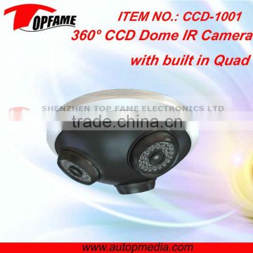 CCD-1001 CCTV camera with QUAD three lens 270 degree wide range view ideal for monitoring entrances, hotel, school, shops, etc.