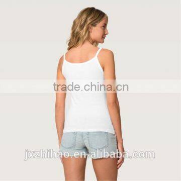 Hotsale Cheap White Plain Spaghetti Strap Tank Top for Ladies photo-2