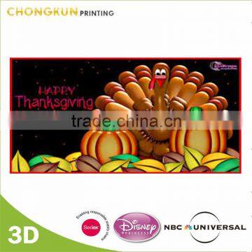 Custom Professional 3D Thanksgiving Greeting Card