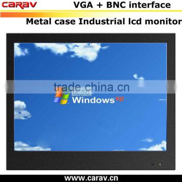 Long life 24h work 10.4 inch industrial lcd cctv monitor with AV input,quad screen,BNC port for AV input