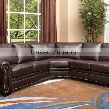 PU cover living room sofa set with metal nails XYN2053