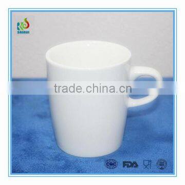 customized wholesale plain white mug with special handle