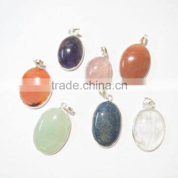 Assorted 925 STERLING Silver 925 STAMPED Natural Stone Jewelry Gemstone Pendants WHOLESALE