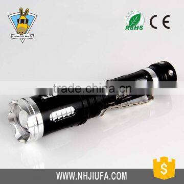 JF Adjustable focus led flashlight aluminium flashlight led flashlight