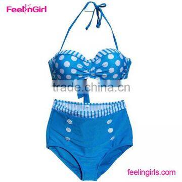 Retro Nautical Style Strappy Bikini photo-6