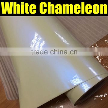 Highest quality Chameleon white to blue car sticker with air free bubbles 1.52*20m/roll