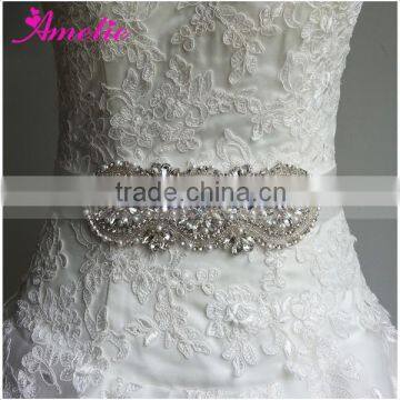 Crystal and Beads Wedding Sash Belt