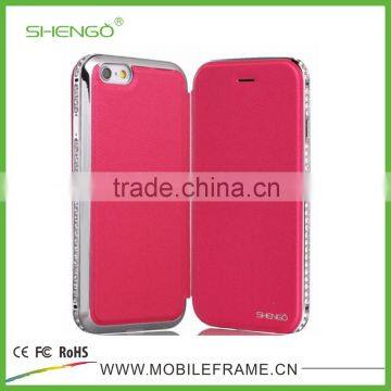 Wholesale Diamond PU Leather Flip Case for IPhone 6 photo-5