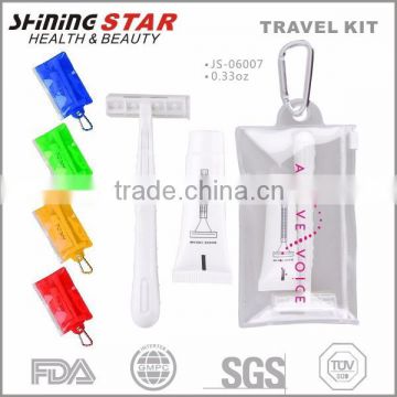 JS-06007 2016 wholesale necessity travel shave kit in pvc bag for business man