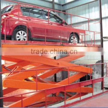 Stationary hydraulic car lifting platform, stainless steel car scissors lift