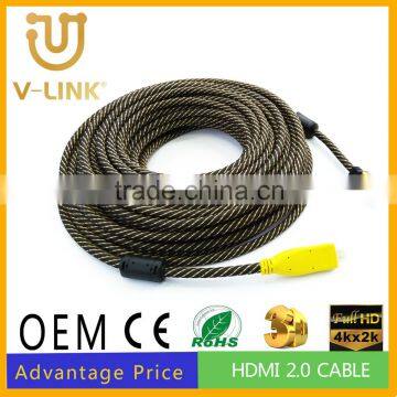 High quality male to male hdmi cable hd 1080p 3d ,gold plated hdmi cable for monitor 60m