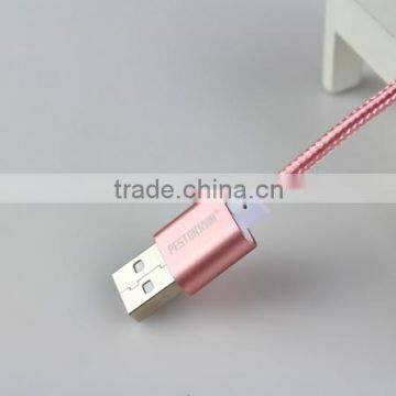 25CM Mini Nylon Metal Micro USB Cable Colorful Mobile Phone Cable for IPhone/Android/Type C photo-4