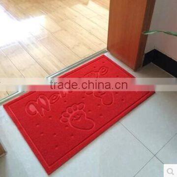 Polyester surface with PVC backing door mat