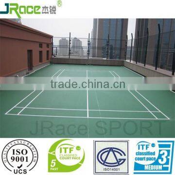 outdoor synthetic badminton court flooring surface suitable for college