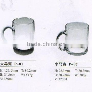 glass beer mugs with handles tumbler glass mug