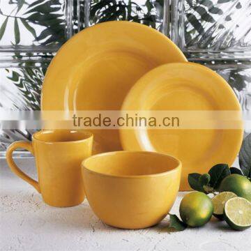 High quality 16 pcs stoneware glazed dinner set