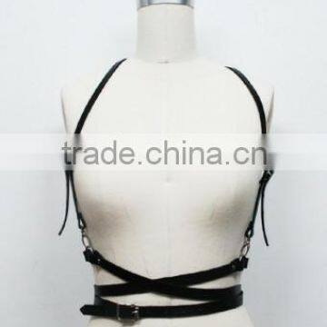 Black Leather Snake Harness high quality