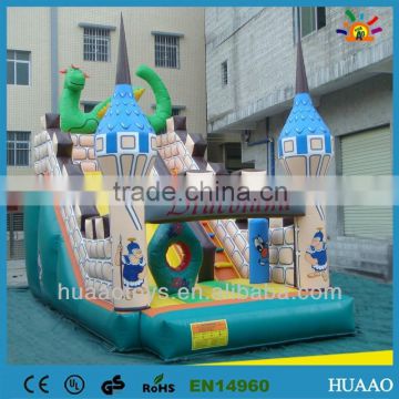 2015 dry inflatable dinosaur slide water beach