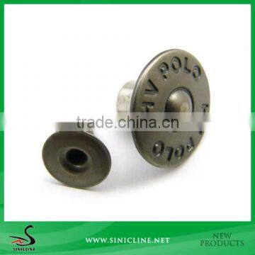 Sinicline metal jeans button,shank button,jacket button for the coat