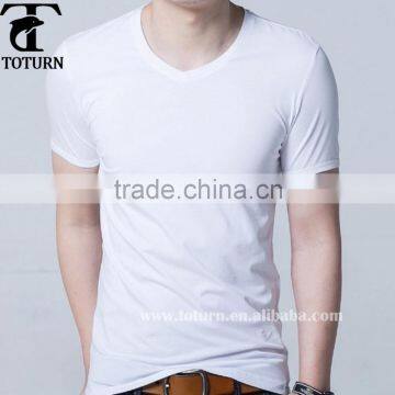 2016 new men's v-neck short sleeve new model men's t-shirt for men yards Slim printed t-shirt Men
