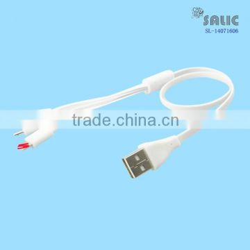 40 cm 3 in 1 flat noodle data cable for mobile phone