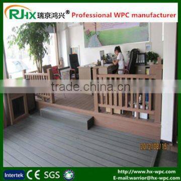 Leisure and working public outdoor places made by eco-friendly wpc outdoor flooring board