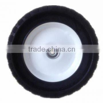 8 Inch Semi-pneumatic Rubber Wheel for Garbage Bin, Garden Cart, Lawn Mower photo-2