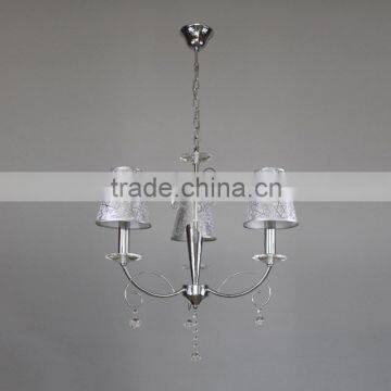 Modern New Fashion Sliver Fabric Crystal Pendant Lamps Decorative