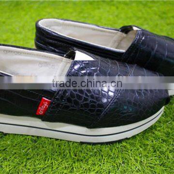 Ms Black Leather With High End of Casual Shoes