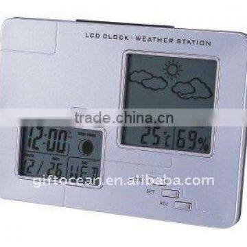 digital weather station clock(weather forecast with diagram indicator))