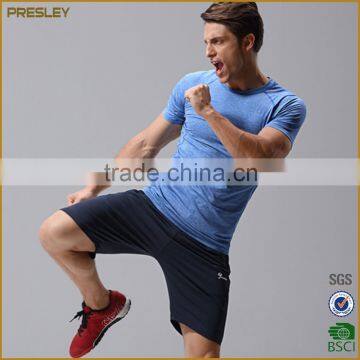 Men Yarn Dyed Active Mixed Heather Color Custom Logo t Shirts for Men Custom Logo Design