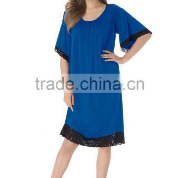 Cheap Women's Plus Size Nightshirt Cotton Long Pajamas photo-2