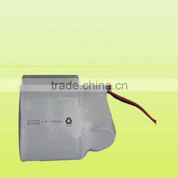 6v 3000mAh Ni-Cd battery pack with two lines and connector