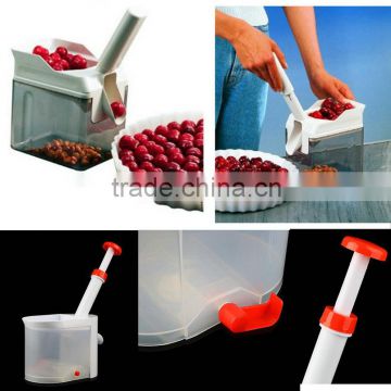 2015 Free shipping New High Quality Novelty Super Cherry Pitter Stone Remover Machine Cherry Corer With Container Kitchen Tool