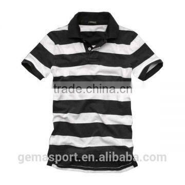 man's stripe garment wash polo shirt pmwt027