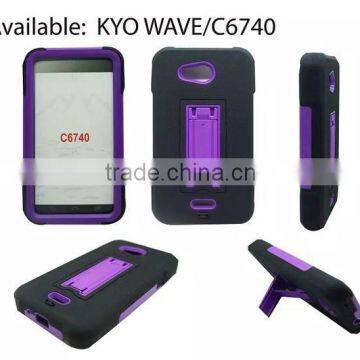 Rubberized defender hard case for KYO WAVE C6740