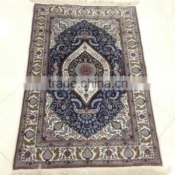 super fine Persian hand knotted silk rug handmade silk carpet rug